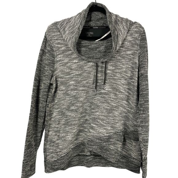 Calvin Klein Performance Sweaters - Calvin Klein Performance, Size XL, Gray Cowl Neck Sweater, Asymmetrical Hem, EUC